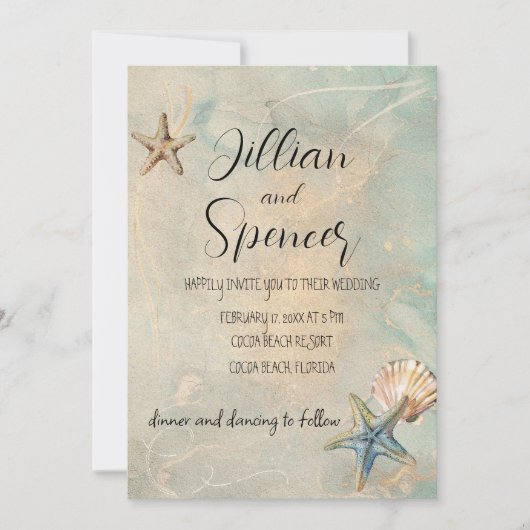 シーブリーズ結婚式招待状 招待状 (正面)