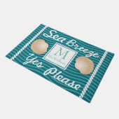 シーブリーズYesゲスシーシェルパーソナライズされた ドアマット (アングル)