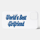 シーブルーのガールフレンドタイポグラフィ Case-Mate iPhoneケース (裏面 (横))