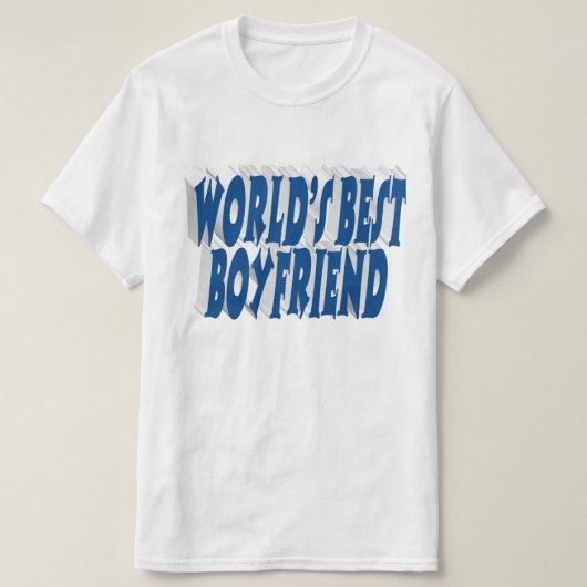シーブルーのボーイフレンドタイポグラフィ Tシャツ (デザイン正面)