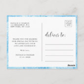 シーブルーの下で&金ゴールドありがとう ポストカード (裏面)