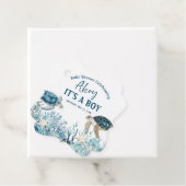 シーブルーアホイの下で男の子の赤ちゃんシャワー フェイバータグ (インサイチュ)
