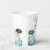 シーブルーアホイの下で男の子の赤ちゃんシャワー 紙コップ (右)