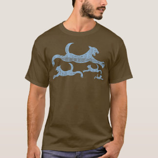 シーブルーウェーブハワイアンパターン神話のアシックシーライオン Tシャツ