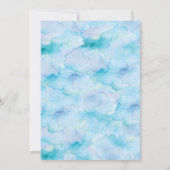 シーブルーウォーターカラーベビーシャワーの招待 招待状 (裏面)