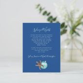 シーブルークリスマスクルーズ結婚式招待状 ポストカード (スタンド正面)