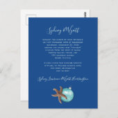 シーブルークリスマスクルーズ結婚式招待状 ポストカード (正面/裏面)