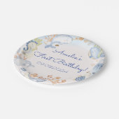 シーブルーシーライフの下1st誕生日パーティー ペーパープレート (アングル)