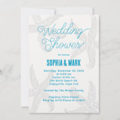 シーブルースターフィッシュカップル結婚ズ婚約 招待状 (正面)