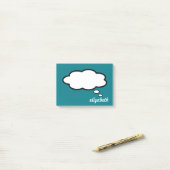 シーブルートークバブルパーソナライズされた名 ポストイット (デスク上)