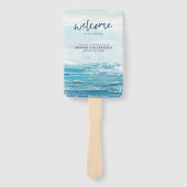 シーブルービーチ波水色結婚式 プログラム ハンドファン (正面)