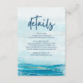 シーブルービーチ波沿岸結婚詳細 エンクロージャーカード (正面)