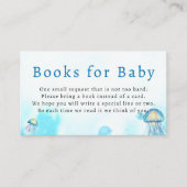 シーブルーベビーの男の子の赤ちゃんシャワー浴びる本 エンクロージャーカード (正面)