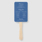 シーブルーボタニカルモノグラムクレスト結婚式 プログラム ハンドファン (裏面)