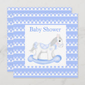 シーブルーポニー赤ちゃんシャワーの招待状 招待状 (正面/裏面)