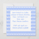 シーブルーポニー赤ちゃんシャワーの招待状 招待状 (裏面)