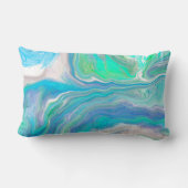 シーブルー抽象芸術バブル装飾用クッション ランバークッション (裏面)