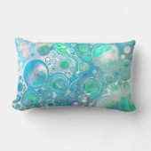 シーブルー抽象芸術バブル装飾用クッション ランバークッション (正面)