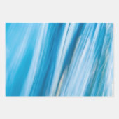 シーブルー抽象芸術 ラッピングペーパーシート (正面3)