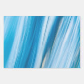 シーブルー抽象芸術 ラッピングペーパーシート (正面2)