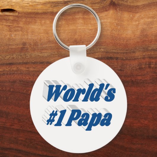 シーブルー文字のパパ キーホルダー (裏面)