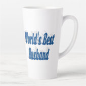 シーブルー文字の夫 カフェラテマグ (右)