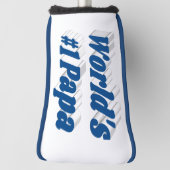 シーブルー文字ゴルフヘッドカバー付きパパ ゴルフヘッドカバー (回転90)