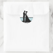 シーブルー結婚のカップル・シール ラウンドシール (バッグ)