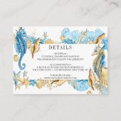 シーブルー金ゴールドサマー結婚ズ詳細 エンクロージャーカード (正面)