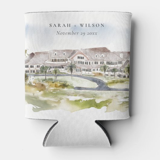 シーブロックアイランドクラブサウスカロ結婚ロライナ 缶クーラー (正面)