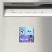 シープおもしろいニースいけなホリデーマグネット マグネット (インサイチュ (食洗機))