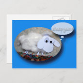 シープイヤー中国のかわいい新年誕生日〔占星術の〕十二宮図P シーズンポストカード (正面/裏面)