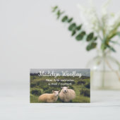 シープインフィールド繊維アーツウールヤーン編み物 名刺 (スタンド正面)