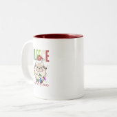 シープカワイイフリースナヴィダードクリスマスプンマグ マグカップ (正面左)