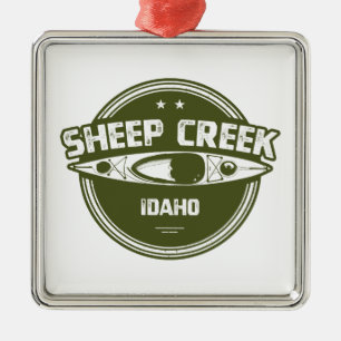 シープクリークワイルドアンドシーニックリバーアイダホカヤック メタルオーナメント