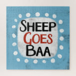 シープゴズバジグソーパズル ジグソーパズル<br><div class="desc">「ヒツジ・ゴーズ・バア」は白いテクスチ文字デザインャの点で囲まれた白いアクセントの形のお洒落おもしろい。</div>