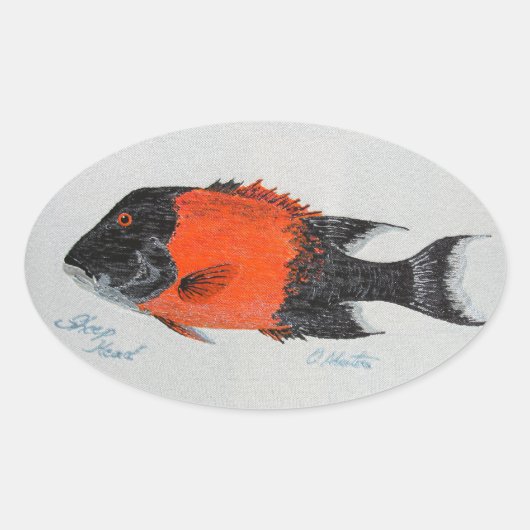 シープシ絵画ード 楕円形シール (正面)