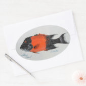 シープシ絵画ード 楕円形シール (封筒)