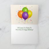 シープジョークプン誕生日カード カード (内部)