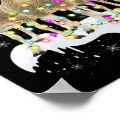 シープトリンダーサンタクリスマスウィズライトクリスマスおもしろいクリスマス ポスター (角)