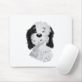 シープドードル手描きイラストレーション マウスパッド (マウス)