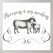 シープファームおもしろい式フランスのヴィンテージスタイル ポスター (正面)