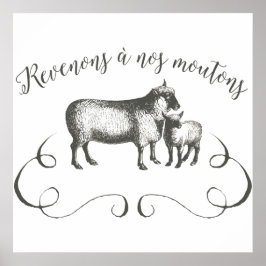 シープファームおもしろい式フランスのヴィンテージスタイル ポスター