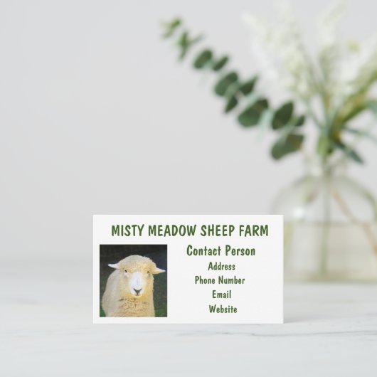 シープファームカスタム 名刺 (スタンド正面)