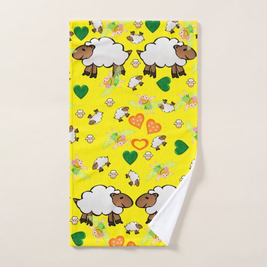 シープフェアリーハートバスルームのタオルのセット バスタオルセット (ハンドタオル)