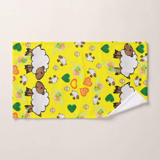 シープフェアリーハートバスルームのタオルのセット バスタオルセット (ハンドタオル)