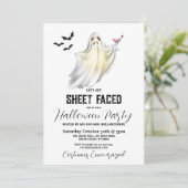 シープフェースハローウィンパーティ幽霊おもしろい 招待状 (スタンド正面)