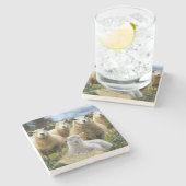 シープフックシープヘルドベビーラムシープファーム ストーンコースター (横)