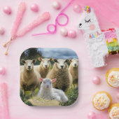 シープフックシープヘルドベビーラム ペーパープレート (パーティー)