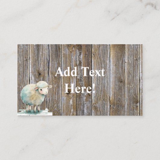 シープフックシープヘルドベビーラム 名刺 (裏面)